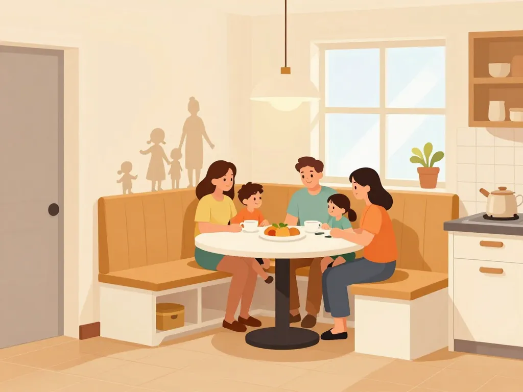 Avant après banquette pour cuisine gain d’espace