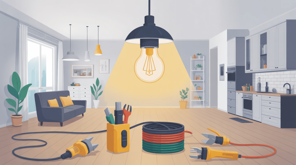 branchement luminaire illustration sécurité