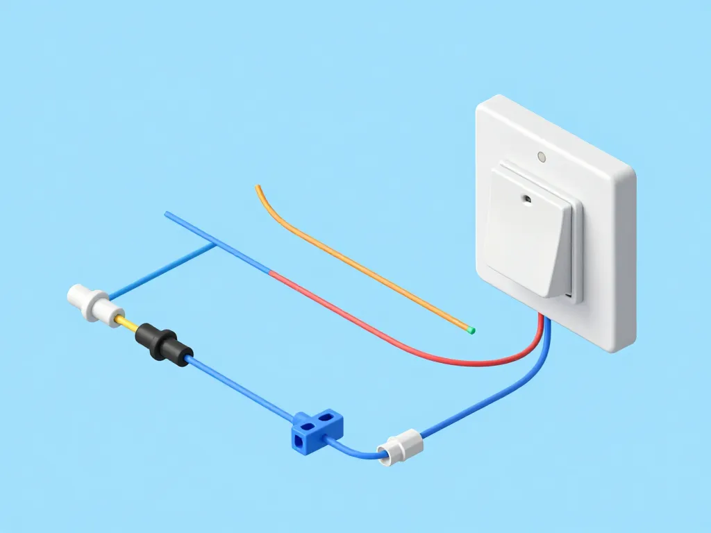 schéma câblage brancher une lampe sur un interrupteur