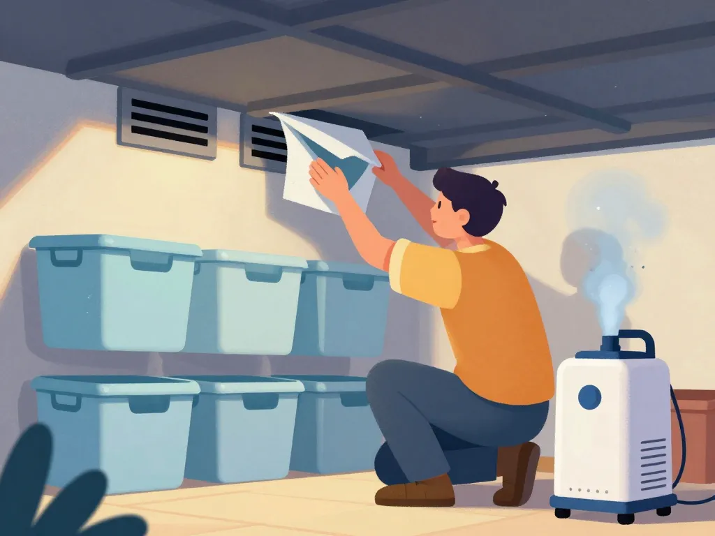 cave humide comment faire aération rangement déshumidificateur