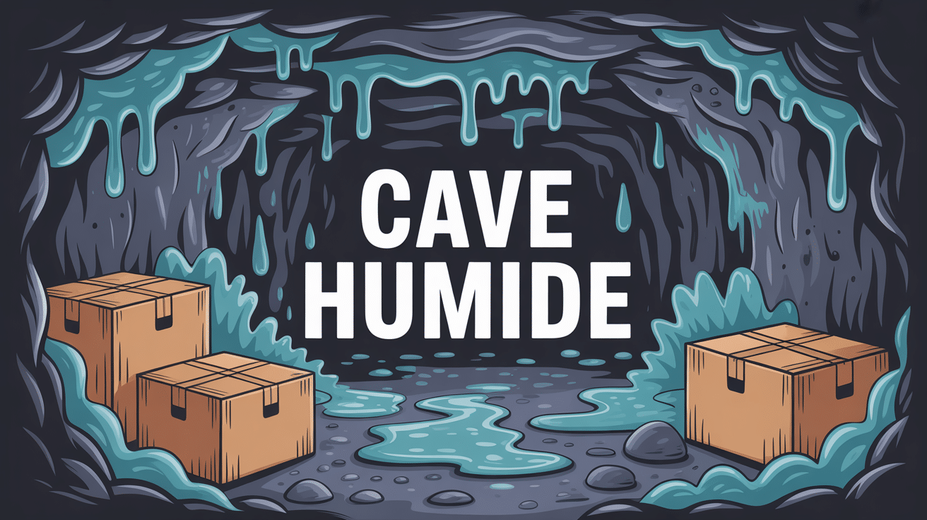 cave humide comment faire murs moisissures cartons gondolés
