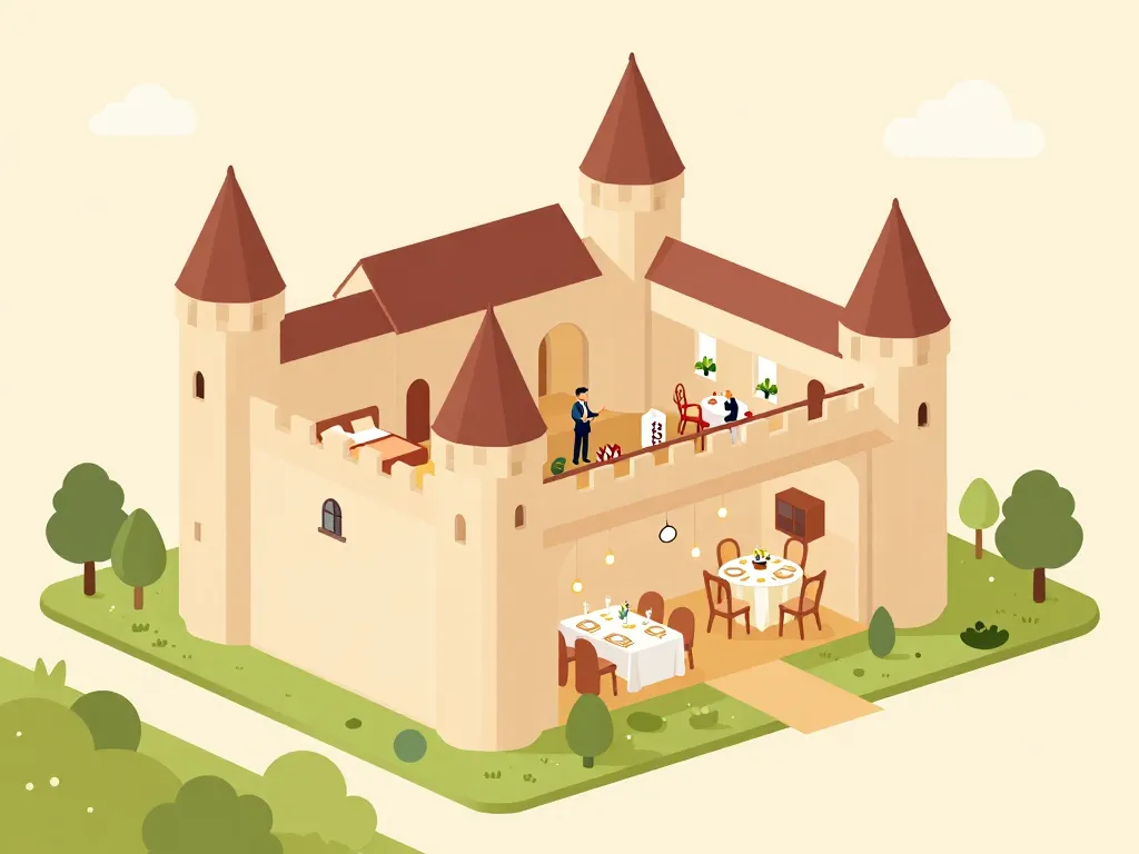 Chateaux XXL comparatif espaces services