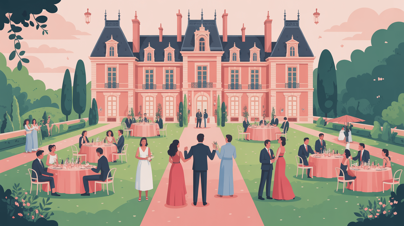 Chateaux XXL grand événement convivial dans jardin élégant
