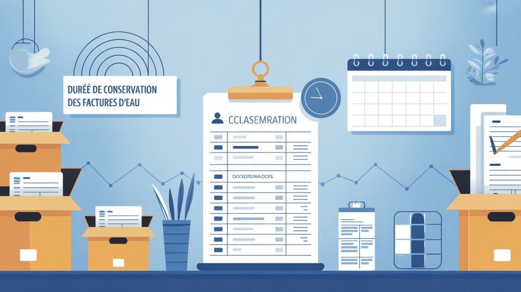 combien de temps garder les factures d'eau organisation documents