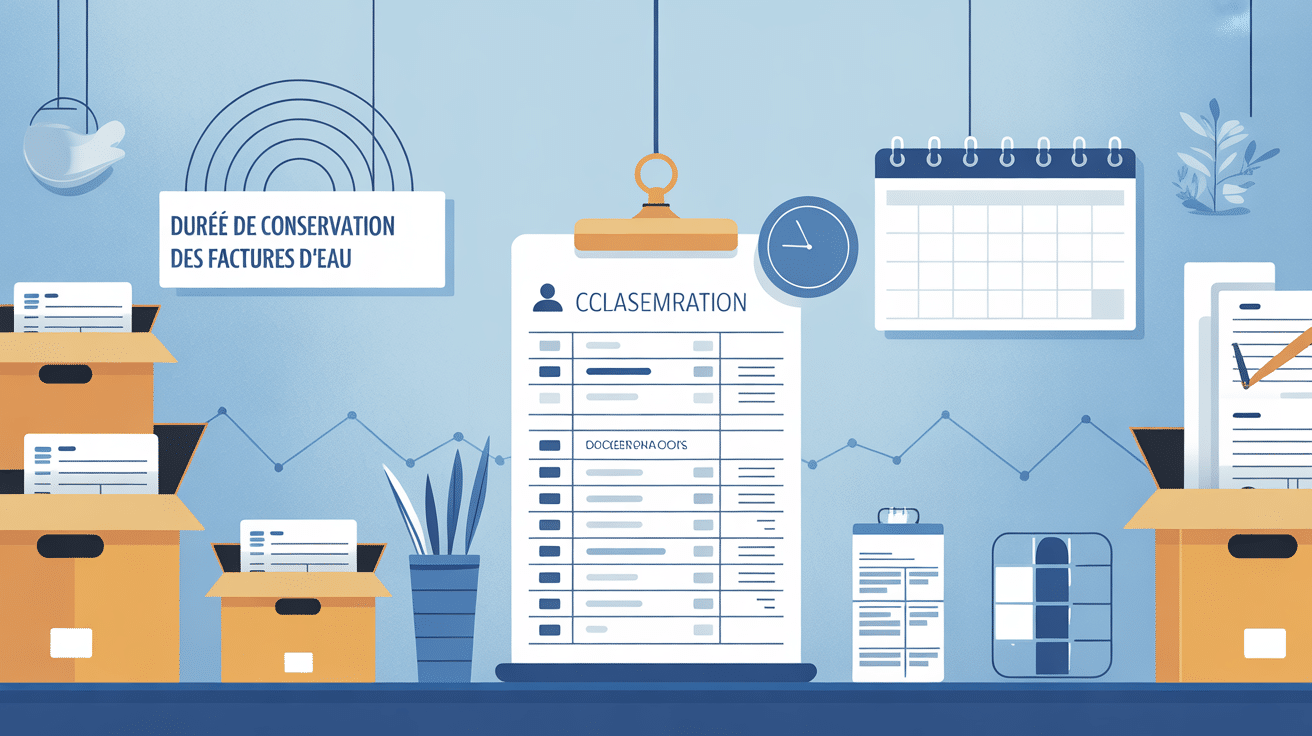 combien de temps garder les factures d'eau organisation documents