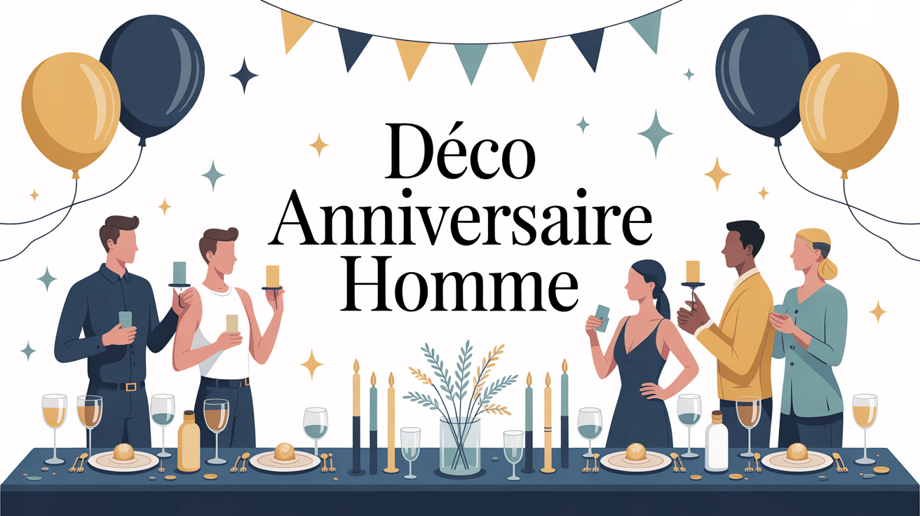 deco anniversaire homme festive élégante