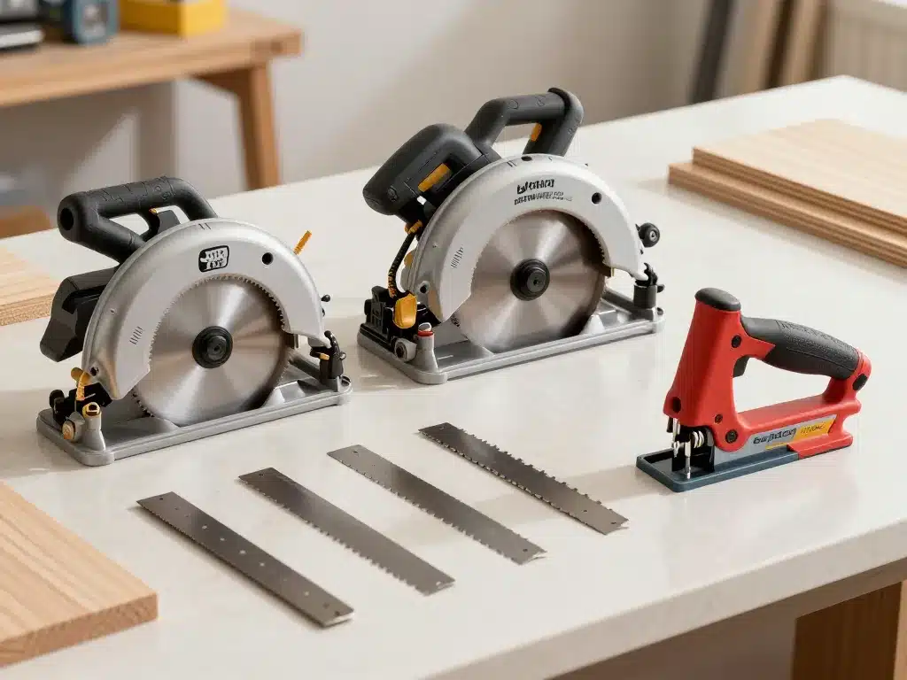 scene outils decoupe plan de travail bois stratifié pierre