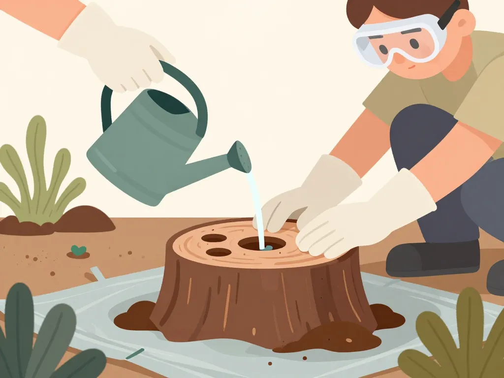 méthode détruire souche eau de javel sécurité