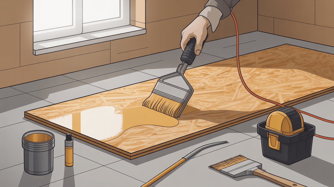 Processus d'application enduit sur osb