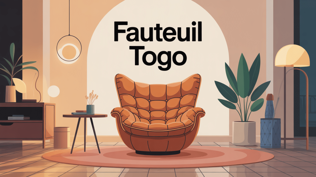 fauteuil togo moderne dans salon épuré
