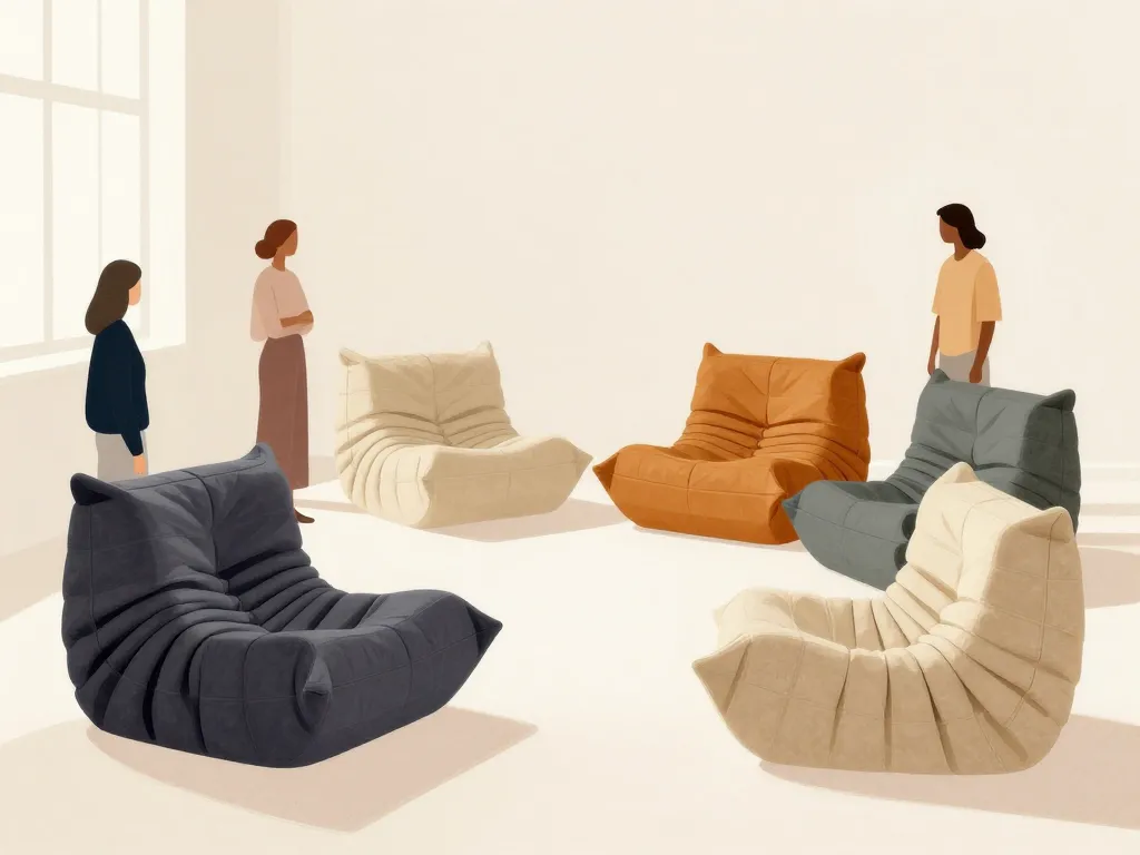 fauteuil togo différents coloris et tissus design