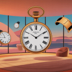 illustration surréaliste horloge dali intérieur moderne