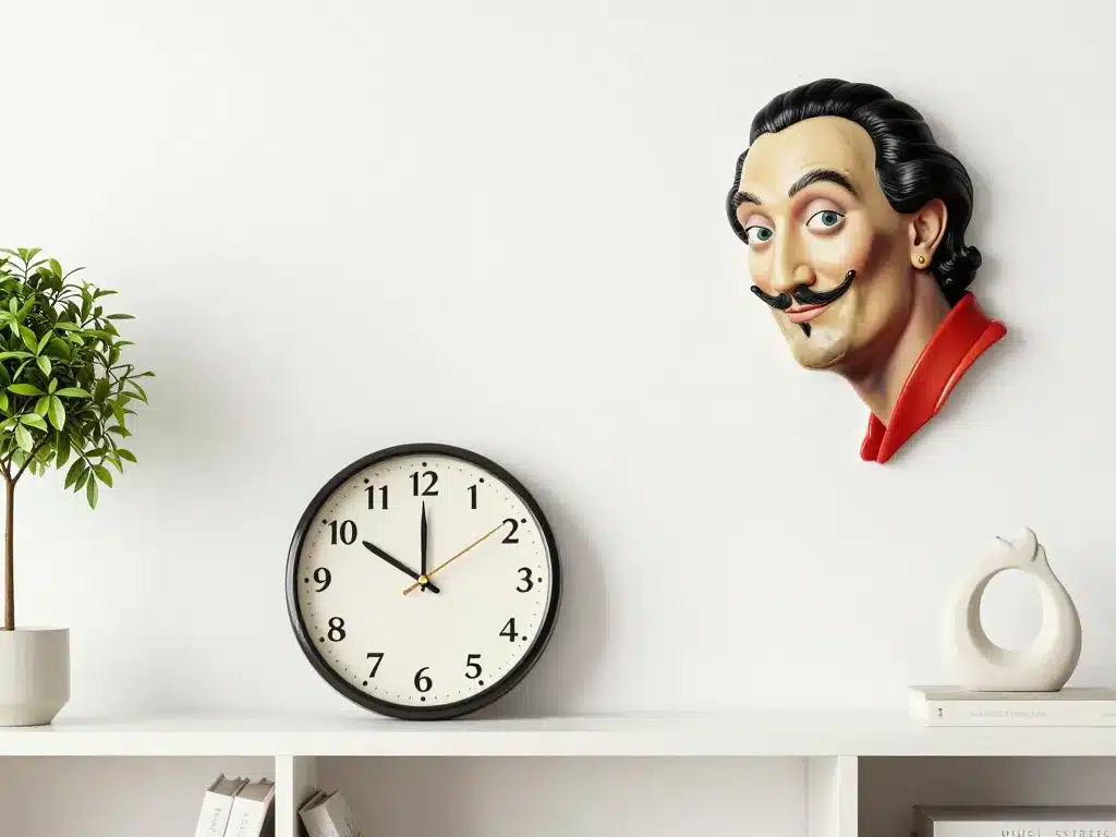 horloge dali décoration espace moderne minimaliste