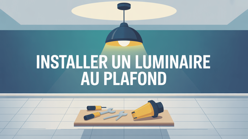 installer luminaire au plafond illustration sécurité