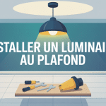 installer luminaire au plafond illustration sécurité