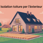 illustration isolation toiture par exterieur maison