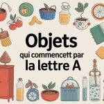 illustration objets en a variés