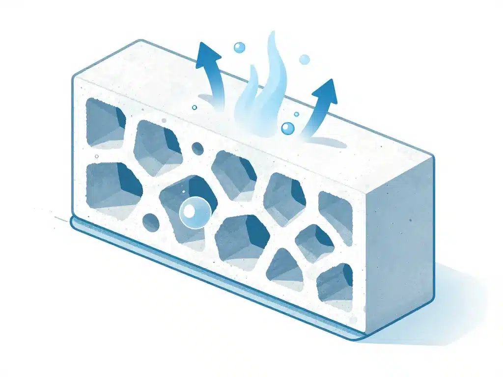 peinture pour béton cellulaire structure poreuse
