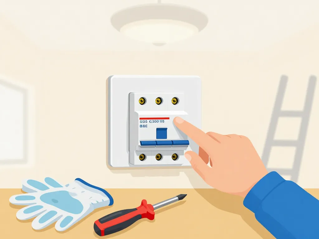 préparation branchement luminaire outils sécurité