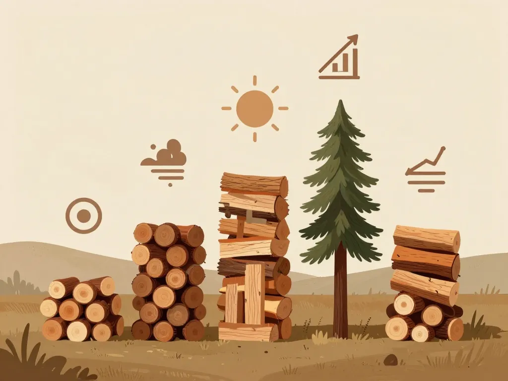 prix d'un semi remorque de bois de chauffage en 2m essences et variations