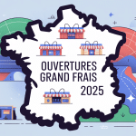 Carte calendrier prochaines ouvertures grand frais 2024