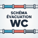 schéma évacuation wc illustration globale