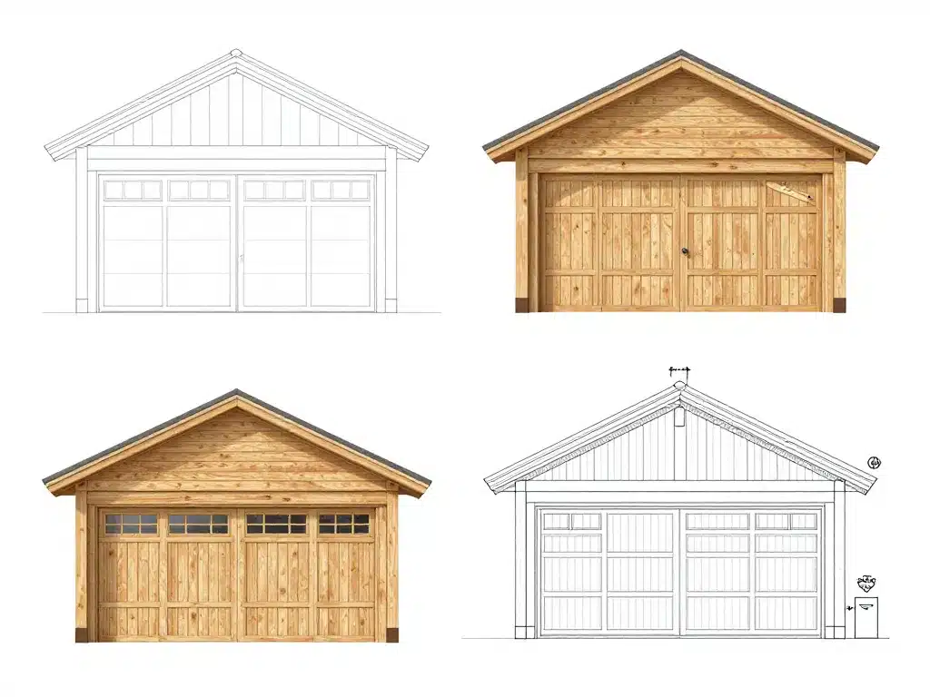 schéma plan garage en bois gratuit diagramme comparaison