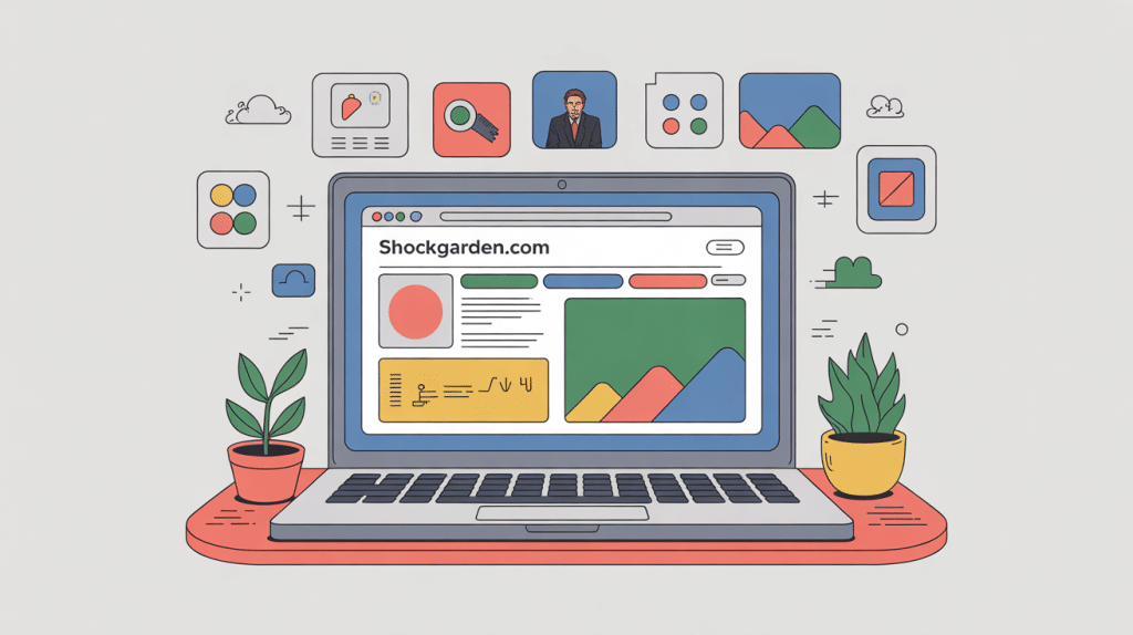 Analyse shockgarden.com illustration site web