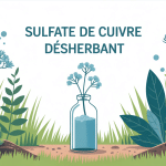 sulfate de cuivre desherbant fiole bleue jardin mauvaises herbes
