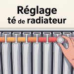 illustration réglage té de radiateur combien de tour
