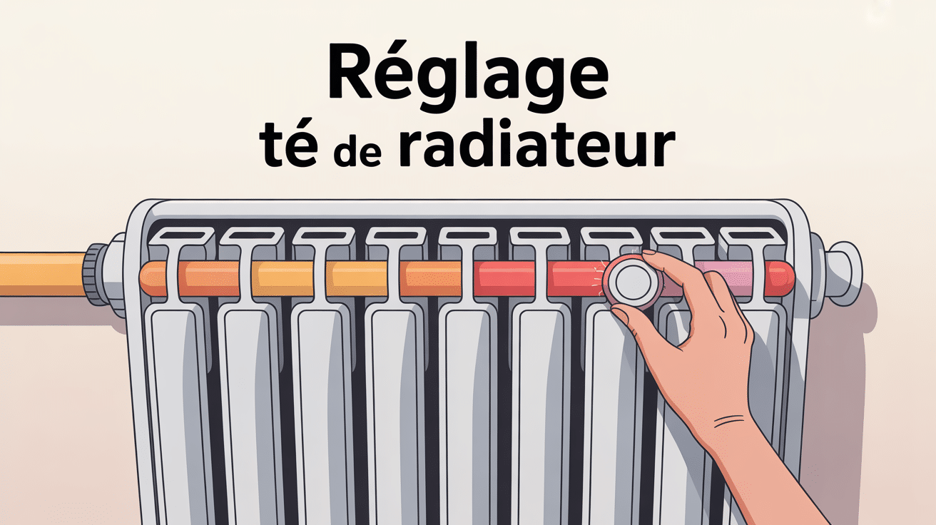 illustration réglage té de radiateur combien de tour