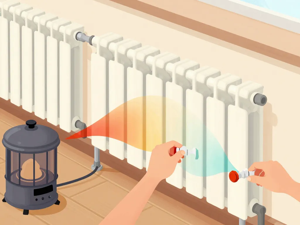 méthode réglage té de radiateur combien de tour