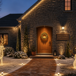 decoration noel exterieur jardin guirlande lumineuse