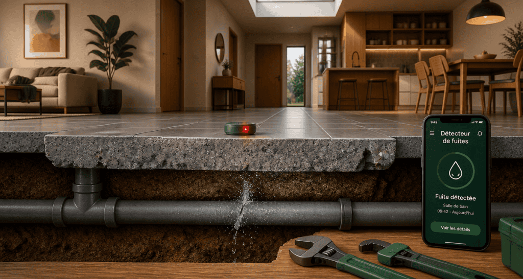 Détecteur de fuites d eau sous sol maison