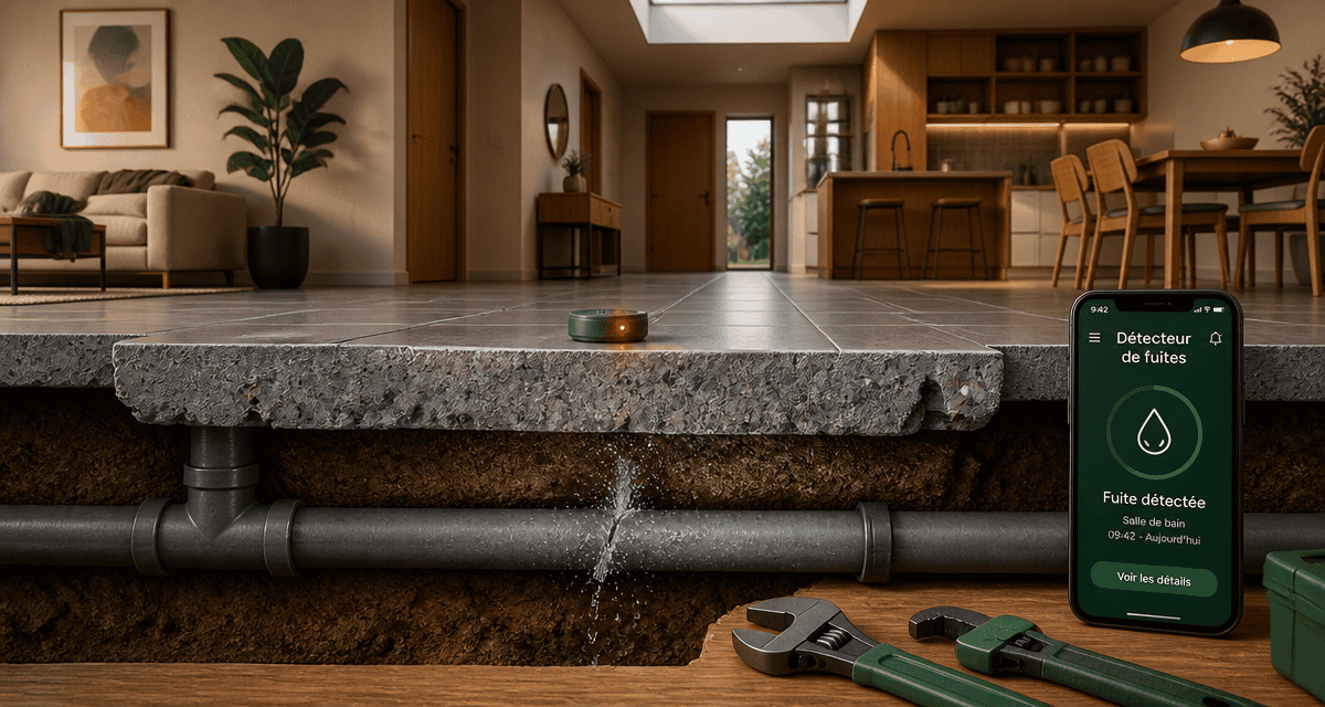 Détecteur de fuites d eau sous sol maison