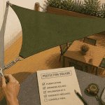 installer voile d'ombrage sur terrasse bois avec ridoir