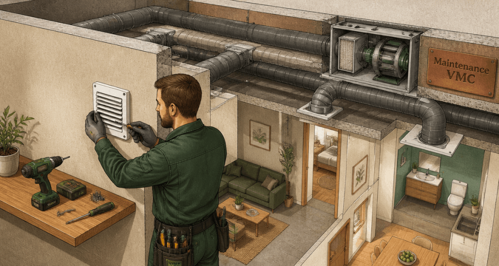 maintenance vmc technicien ajuste bouche extraction