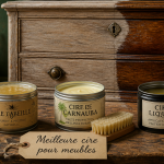 meilleure cire pour meubles sur établi, pots cire abeille et carnauba
