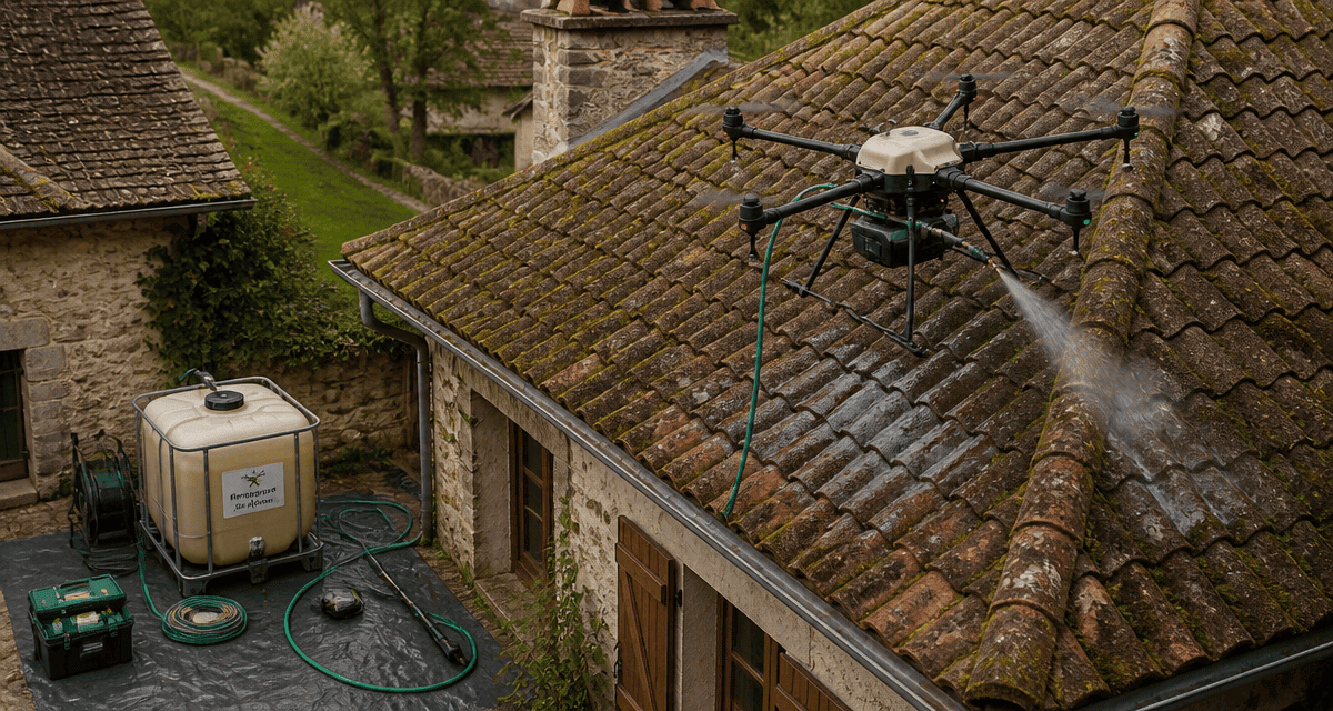 nettoyage toiture par drone avis sur une maison ancienne