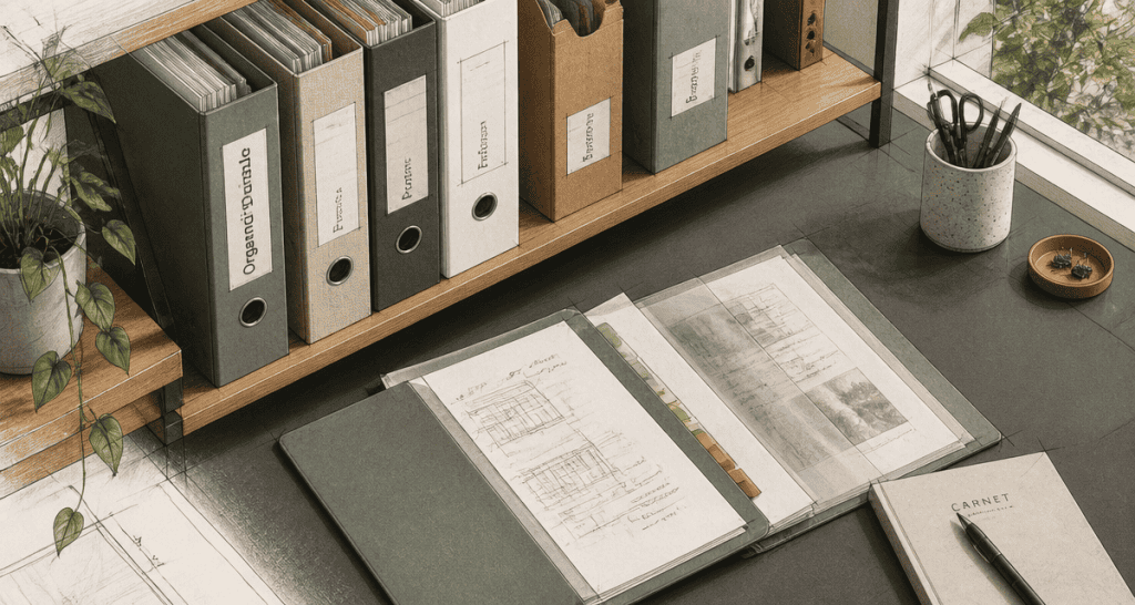 organisation classeur étagère accessoires