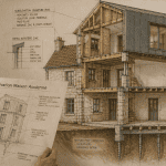surélévation maison ancienne coupe technique ossature bois
