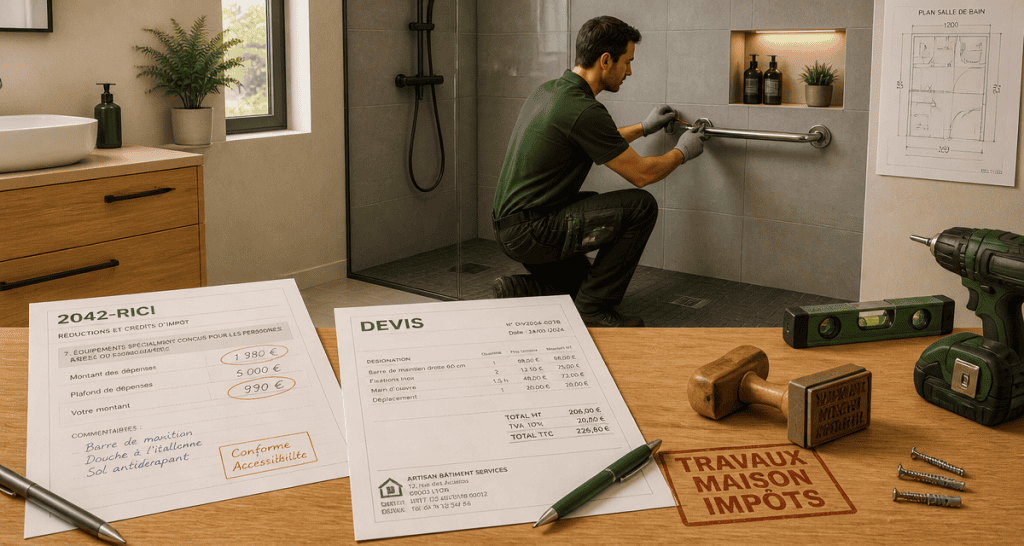 travaux maison impots salle de bain et formulaire fiscal