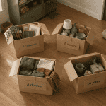 Vider maison quatre cartons tri débarras
