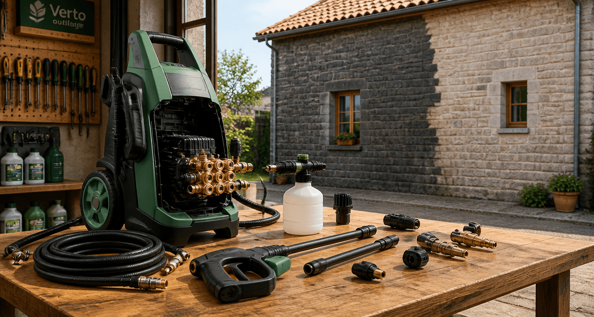 Comparateur nettoyeur haute pression pompe laiton terrasse