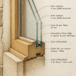 fenetre double vitrage sur mesure illustration technique