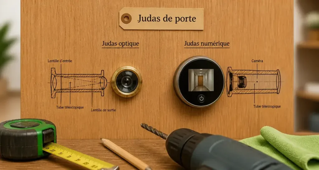 Judas sur porte optique et numérique pour sécuriser l’entrée