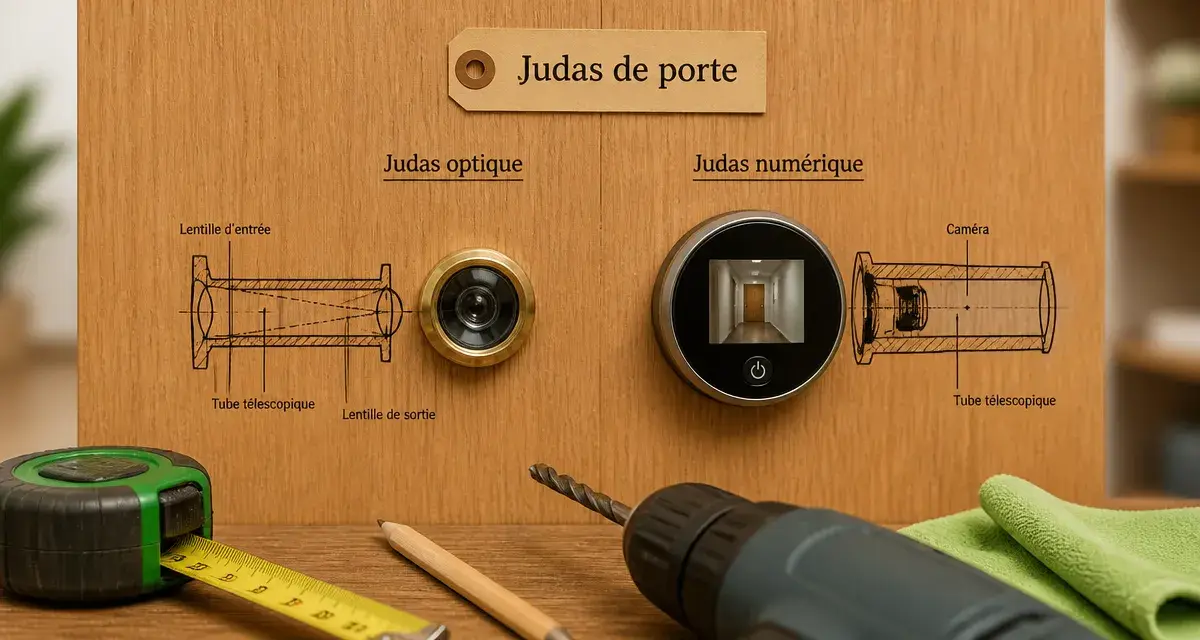 Judas sur porte optique et numérique pour sécuriser l’entrée