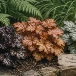 Les plus belles heuchères en jardin mi-ombre, touffes d’heuchères feuillues
