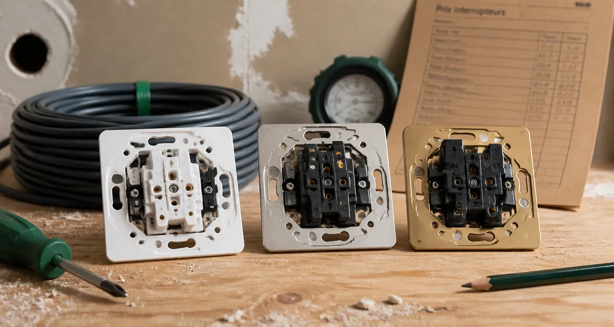 Prix des interrupteurs : interrupteurs sur chantier, chiffrage par point