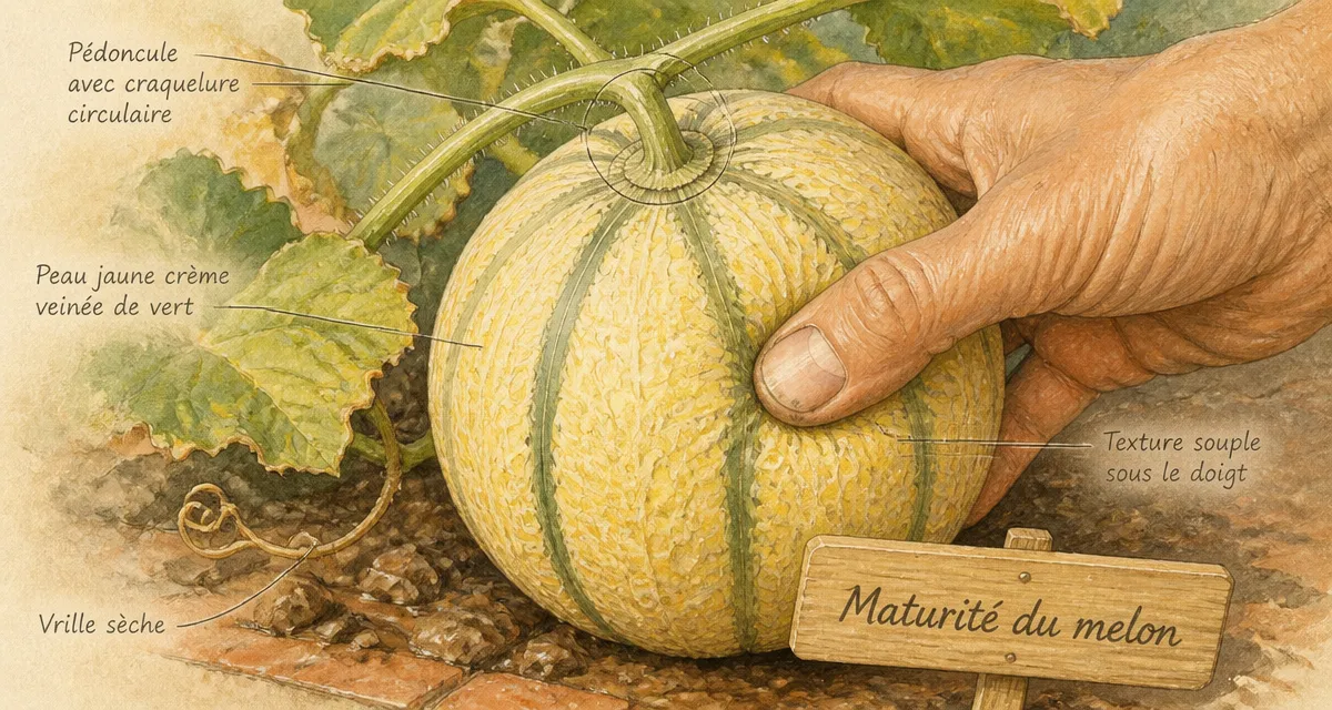 quand cueillir un melon melon charentais mûr à la plante